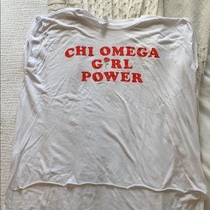 Chi omega girl power t shirt